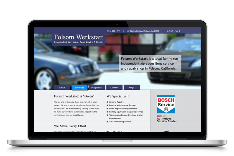 Web Design for Folsom Werkstatt